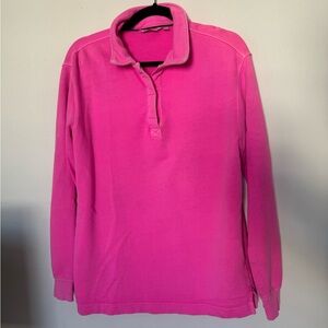 Vineyard Vines Bright Pink Collared Sweatshirt